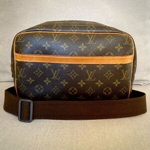Louis Vuitton Reporter PM Monogram Messenger Crossbody Bag France 2002 Vintage